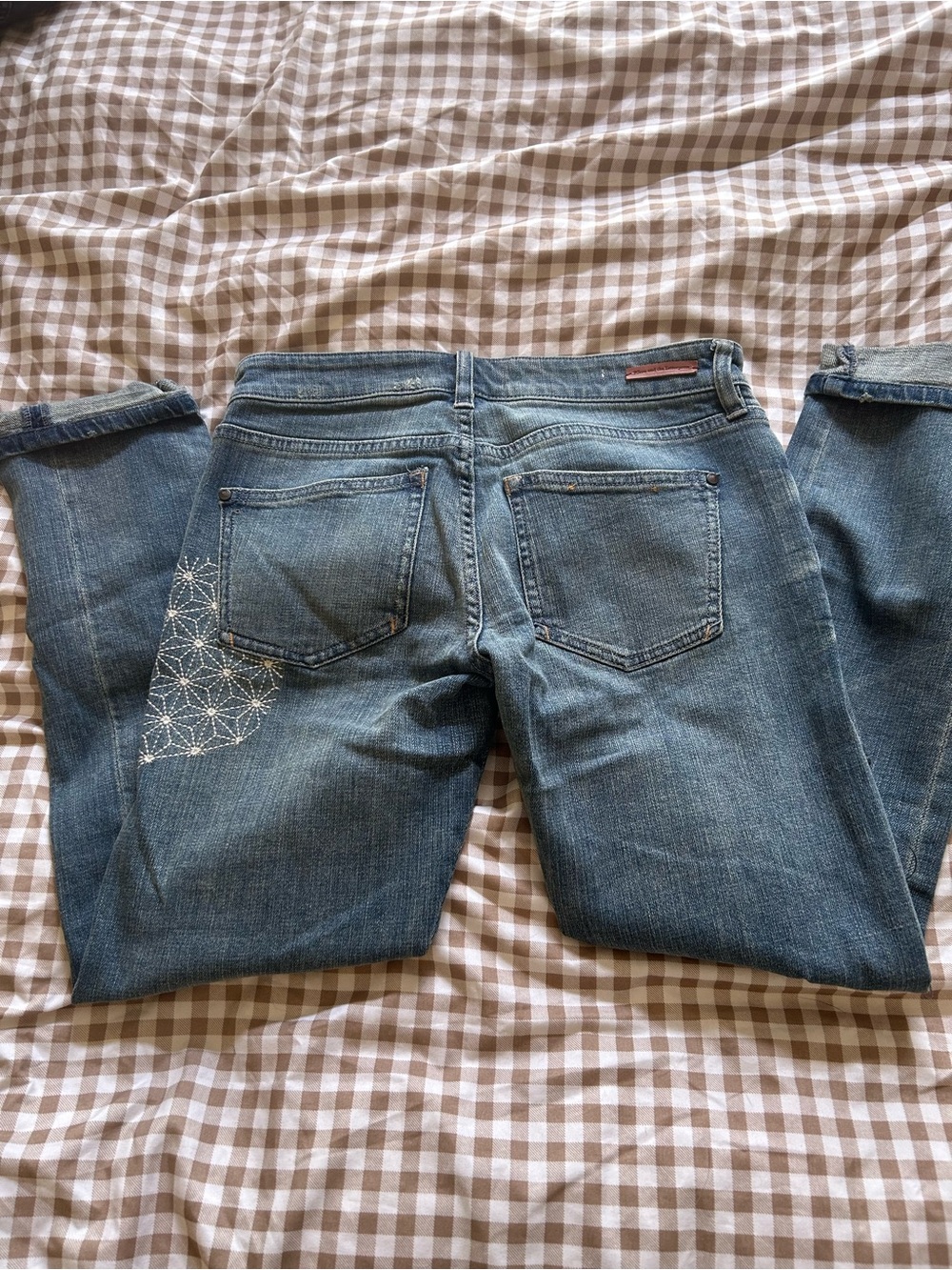 Pilcro and the Letterpress Women's Straight-Leg Patchwork Jeans - 25 - Picture 3 of 6